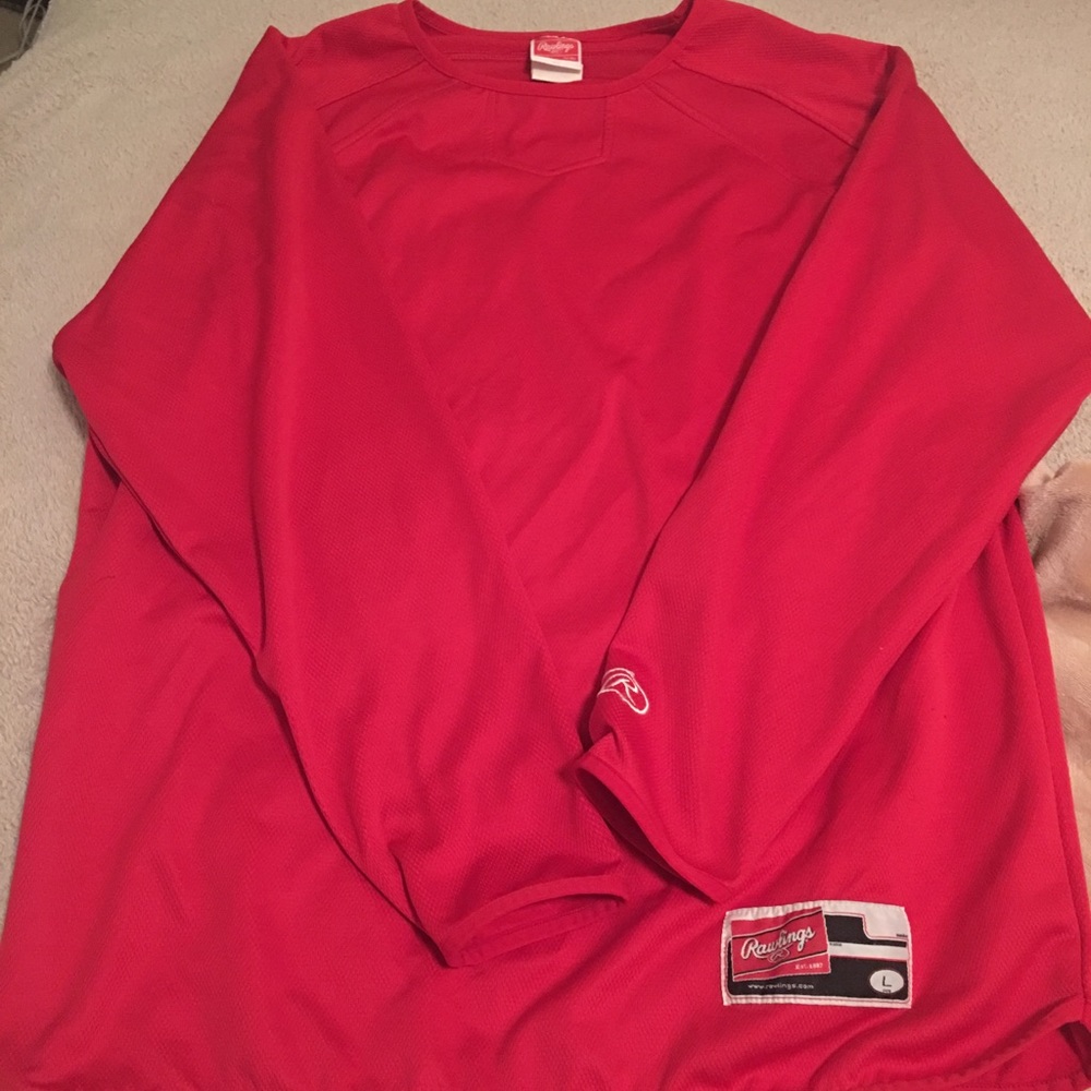 🔥⚾️RAWLINGS Longsleeve Pullover Warmup Large